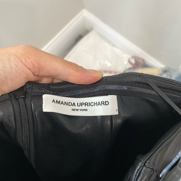 Amanda Uprichard Cherri Strapless Faux-Leather Jumpsuit - Picture 3 of 10